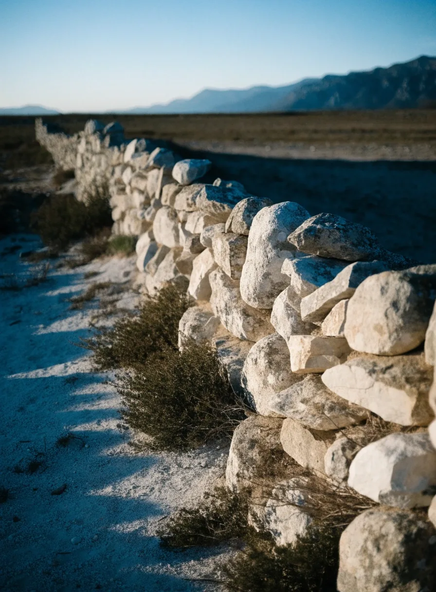 Paisaje de tierra seca aragonesa bajo luz de mañana baja, horizonte plano y luz cálida de campo